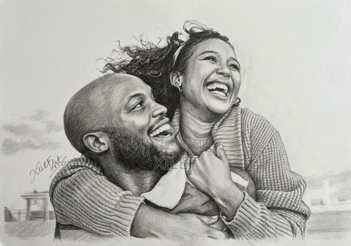Pencil Art Portrait for Lovely Couples — Let's Draw Yours Too