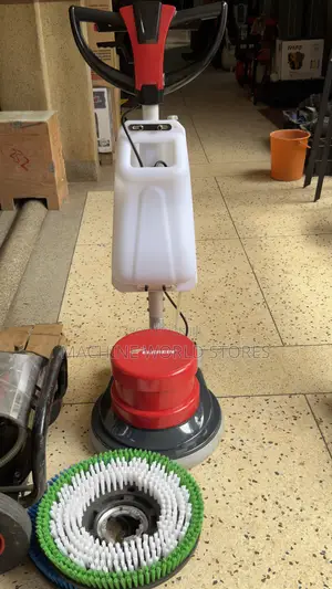 Red Floor Scrubbing Machine