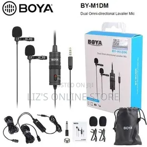 Boya by-M1dm Plastic Microphone Dual Omni Directional Lavalier Mic