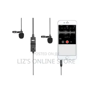 Boya by-M1dm Plastic Microphone Dual Omni Directional Lavalier Mic
