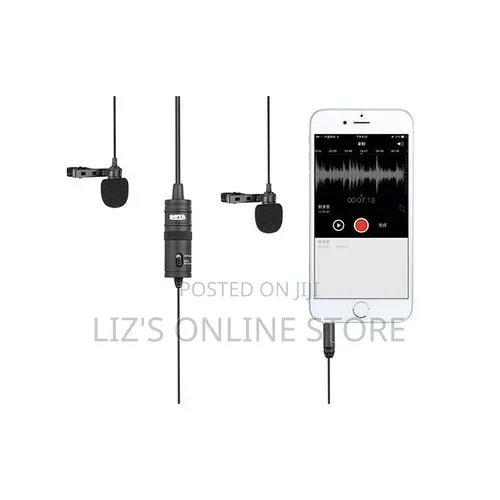 Boya by-M1dm Plastic Microphone Dual Omni Directional Lavalier Mic