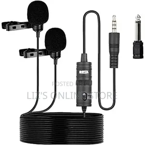 Boya by-M1dm Plastic Microphone Dual Omni Directional Lavalier Mic