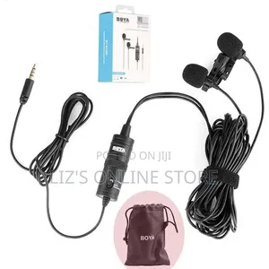 Boya by-M1dm Plastic Microphone Dual Omni Directional Lavalier Mic