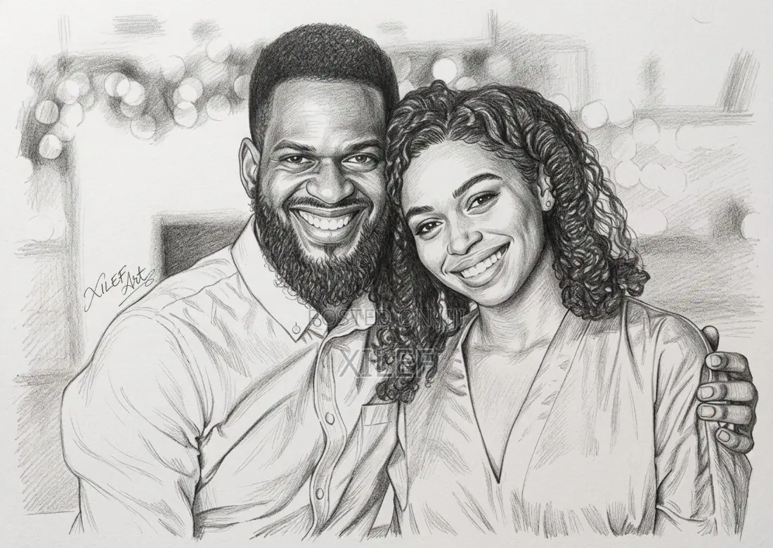 Best Anniversary Gift Idea — Custom Pencil Art Portrait