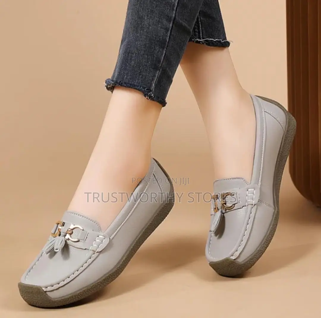 Grey Unique Loafers