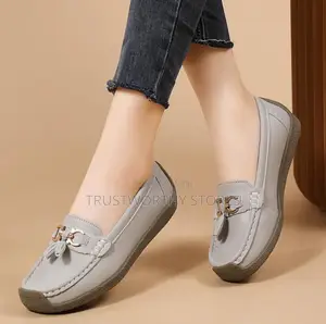 Grey Unique Loafers