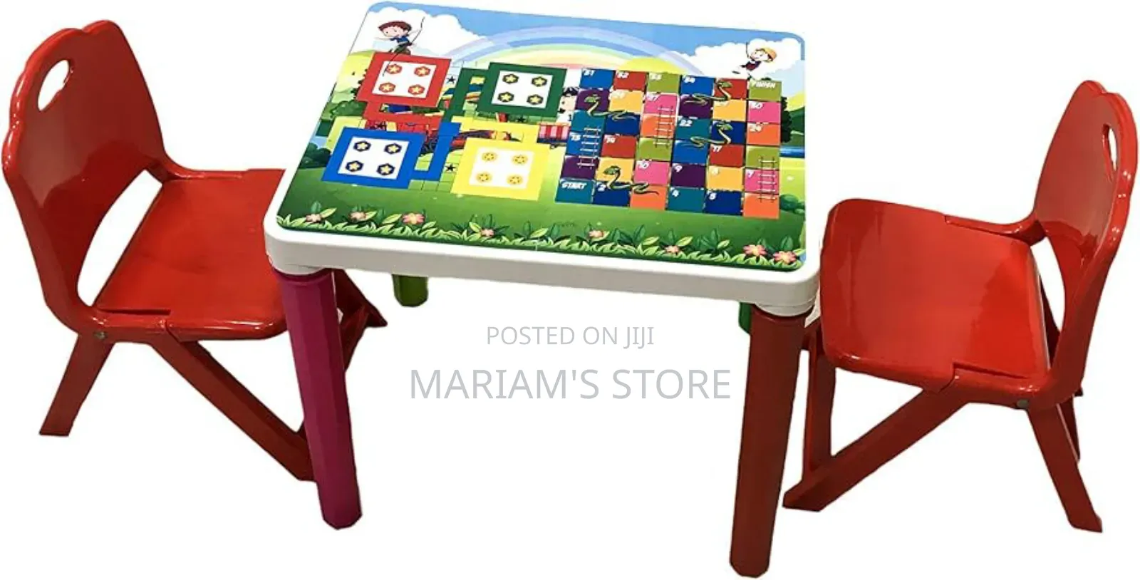 Plastic Kids Table and Chair Set With a Durable Design for Reading.