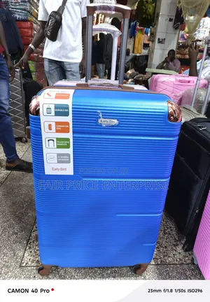 Plastic Suitcase. Medium Size. Blue Color