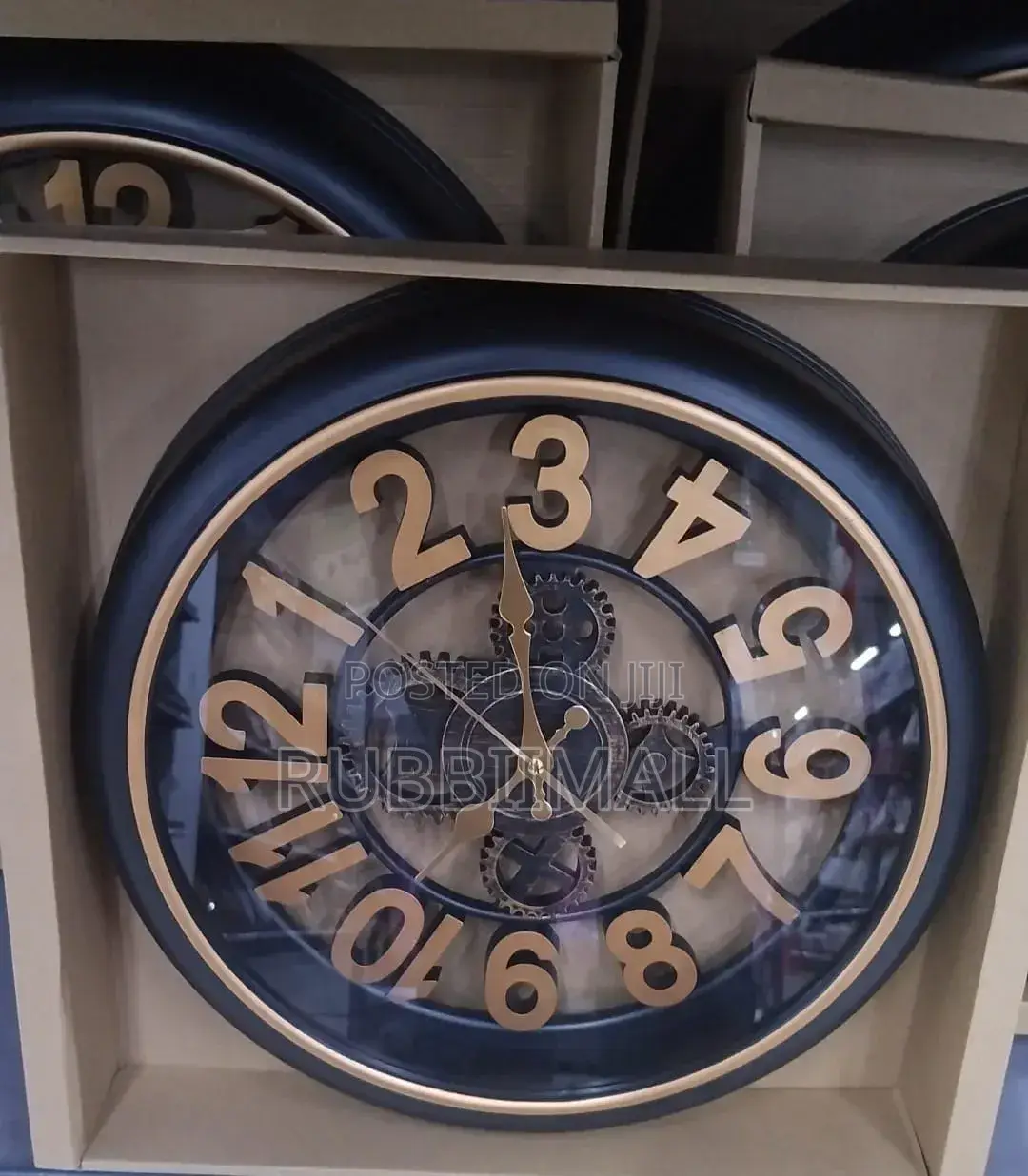 Decorative Gold and Black Wall Clock