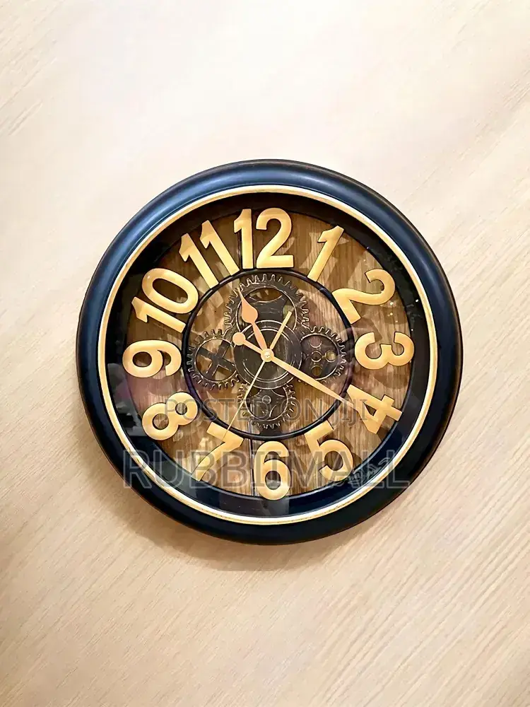 Decorative Gold and Black Wall Clock