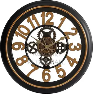 Decorative Gold and Black Wall Clock