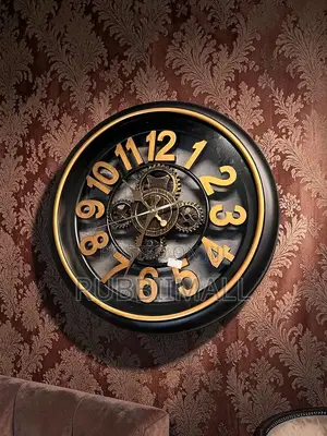 Decorative Gold and Black Wall Clock