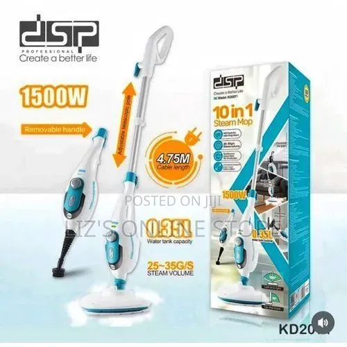 10-in-1 Multi-Use Steam Mop 1500w – 0.35l Water Tank