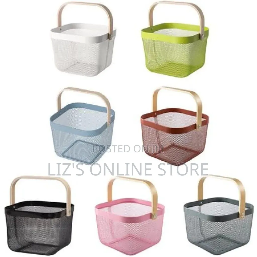 Ikea Risatorp Is a Pink Metal Mesh Storage Basket