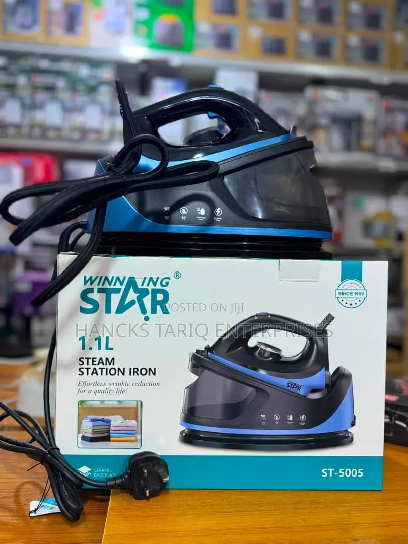 Winning Star Steam Station Iron – 1.1l High Cordless Ironing