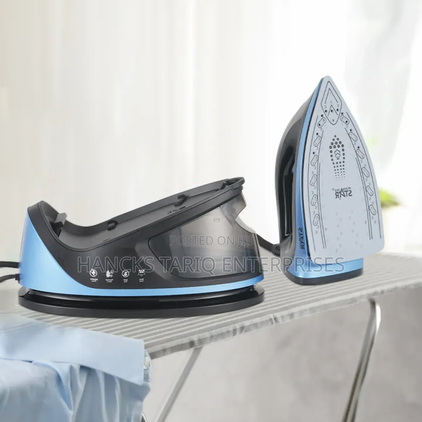 Winning Star Steam Station Iron – 1.1l High Cordless Ironing