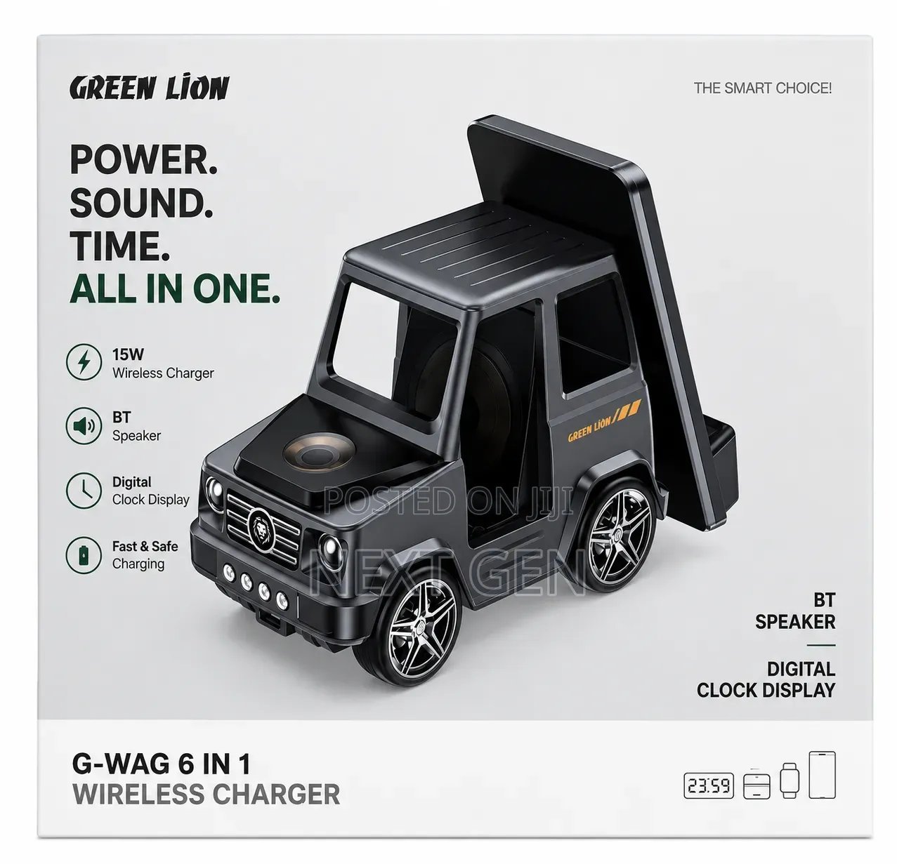 Green Lion G-Wag 6-in-1 Wireless Charger – Smart Stylish!