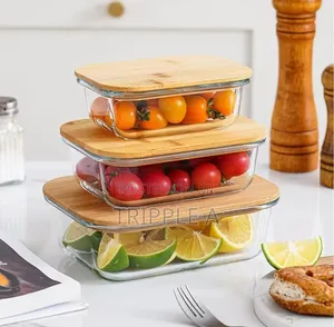 Glass Containers With Bamboo Lids
