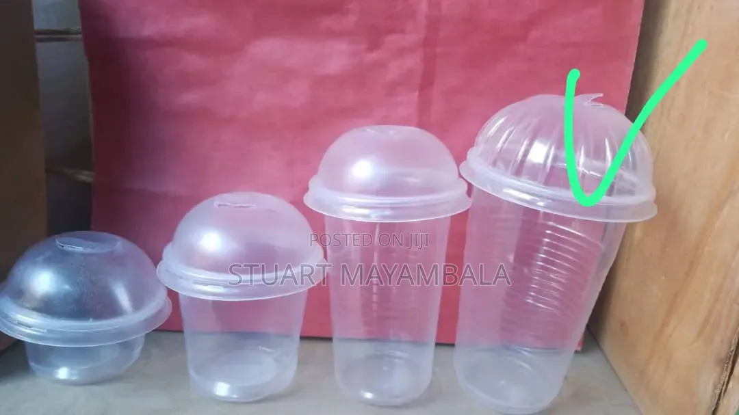 Clear Disposable Glasses With Cover