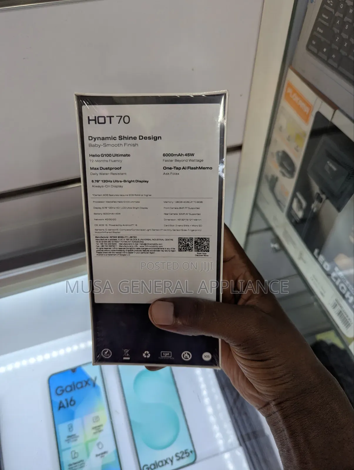 New Infinix Hot 70 128 GB Orange