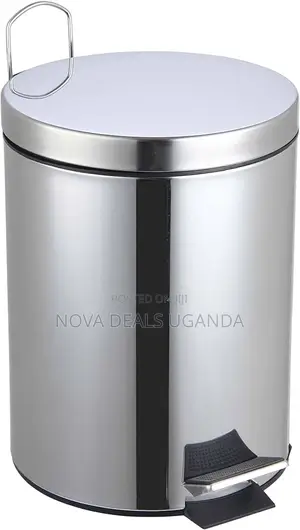 5l Stainless Steel Round Dustbin With Touch-toe-opening Softclose Lid
