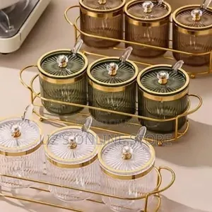 3piece Plastic Sugar Bowl Coffee Tea Canister Snack