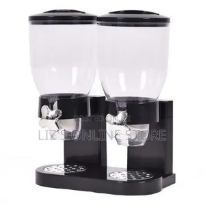 Double Kitchen Food Cereal Dispenser Storage, Organizer Container