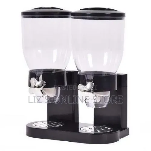 Double Kitchen Food Cereal Dispenser Storage, Organizer Container