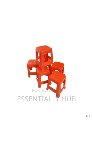 Plastic Stool Chair in Red