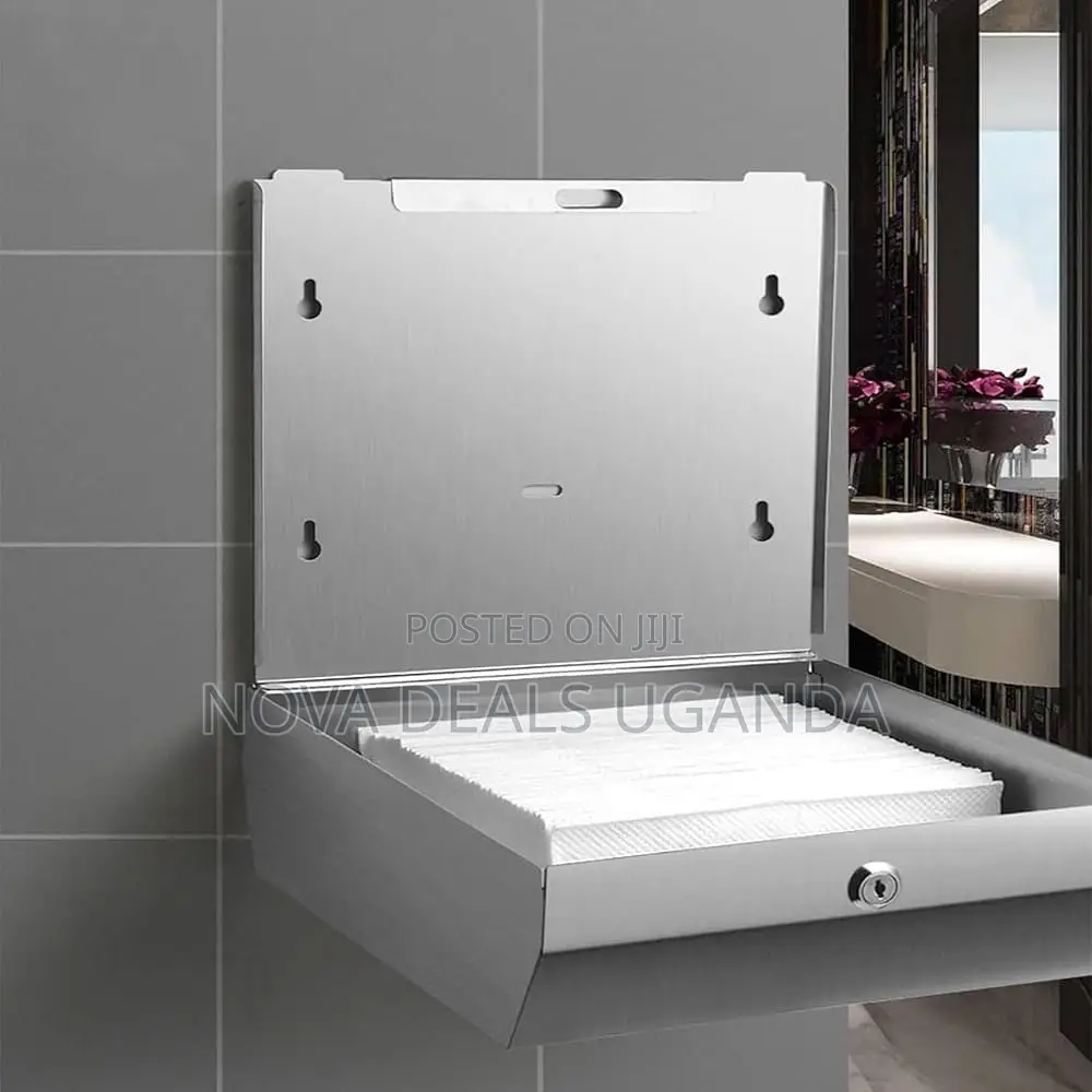 Stainless Steel Wall Mount Paper Towel Dispenser Lockable 250-400sheet