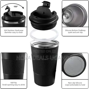 Insulated Travel Coffee Mug, Spillfreeportable Stainless Steel Tumbler