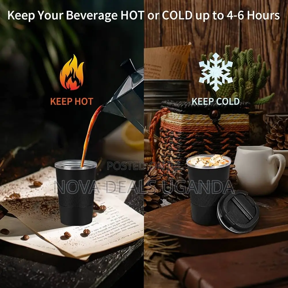 Insulated Travel Coffee Mug, Spillfreeportable Stainless Steel Tumbler