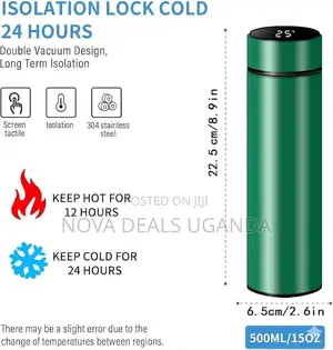 Smart Water Bottle, Stainless Steel Vacuum Flask With Smart LCD Touch