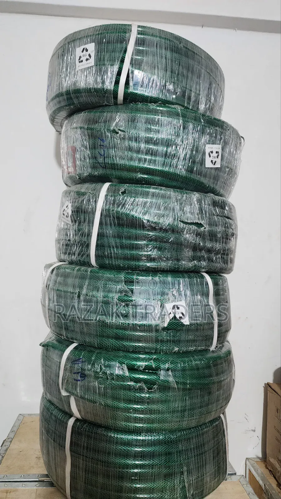 50meters 3/4inch Reinforced Green PVC Garden Hose Pipe