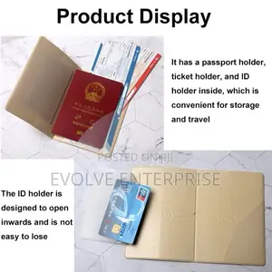 2 Cartoon Map Passport Cover Couple Travel Passport Holder