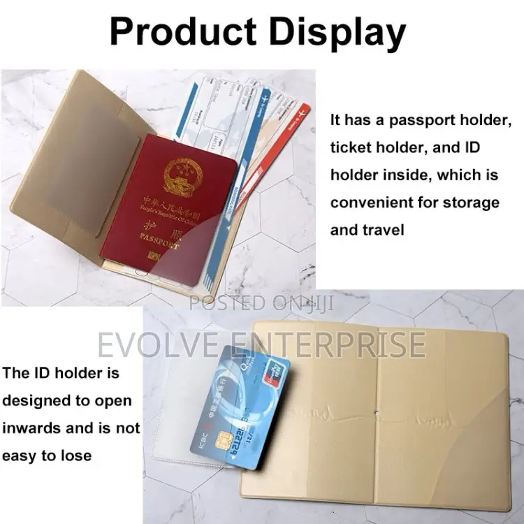 2 Cartoon Map Passport Cover Couple Travel Passport Holder