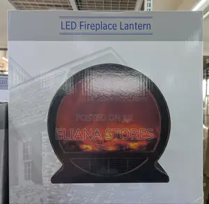 Led Fireplace Lantern- Round