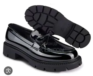 Black Patent Loafers From Eternal Love Feature a Chunky Lug Sole