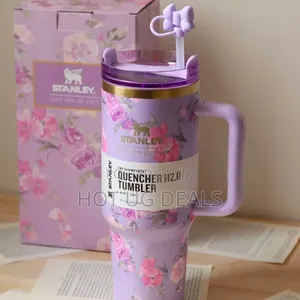 1.18 L Stanley Quencher H2.0 Tumbler With Flora Design - Purple,