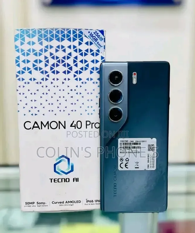 New Tecno Camon 40 Pro 4G 256 GB Black