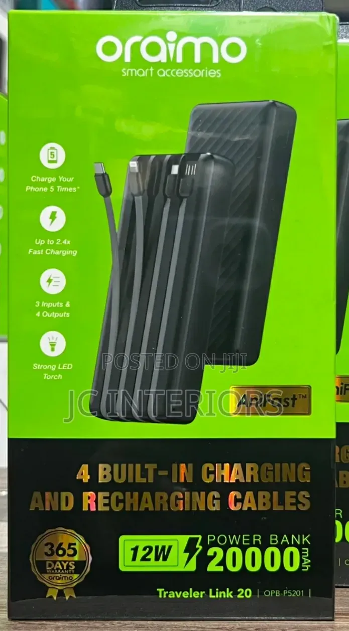 Oraimo Travellers Link 20, 20000mah Power Bank