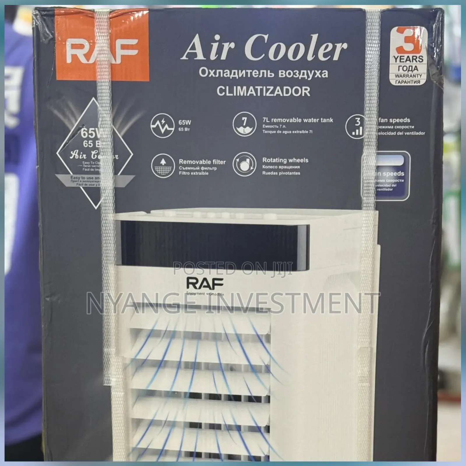 Raf R.943 Air Cooler,Portable Evaporative Cooling Unit. 7l Air Cooler