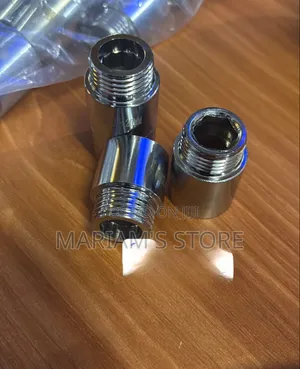 Chrome-Plated Brass Extension Nipple for Plumbing Connections.
