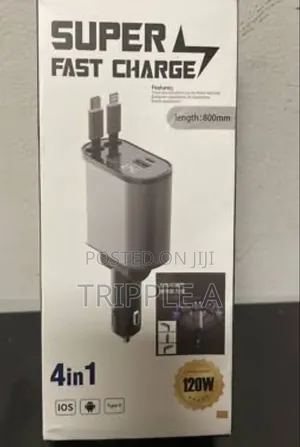 Generic 100w 4 in 1 Retractable Car Charger