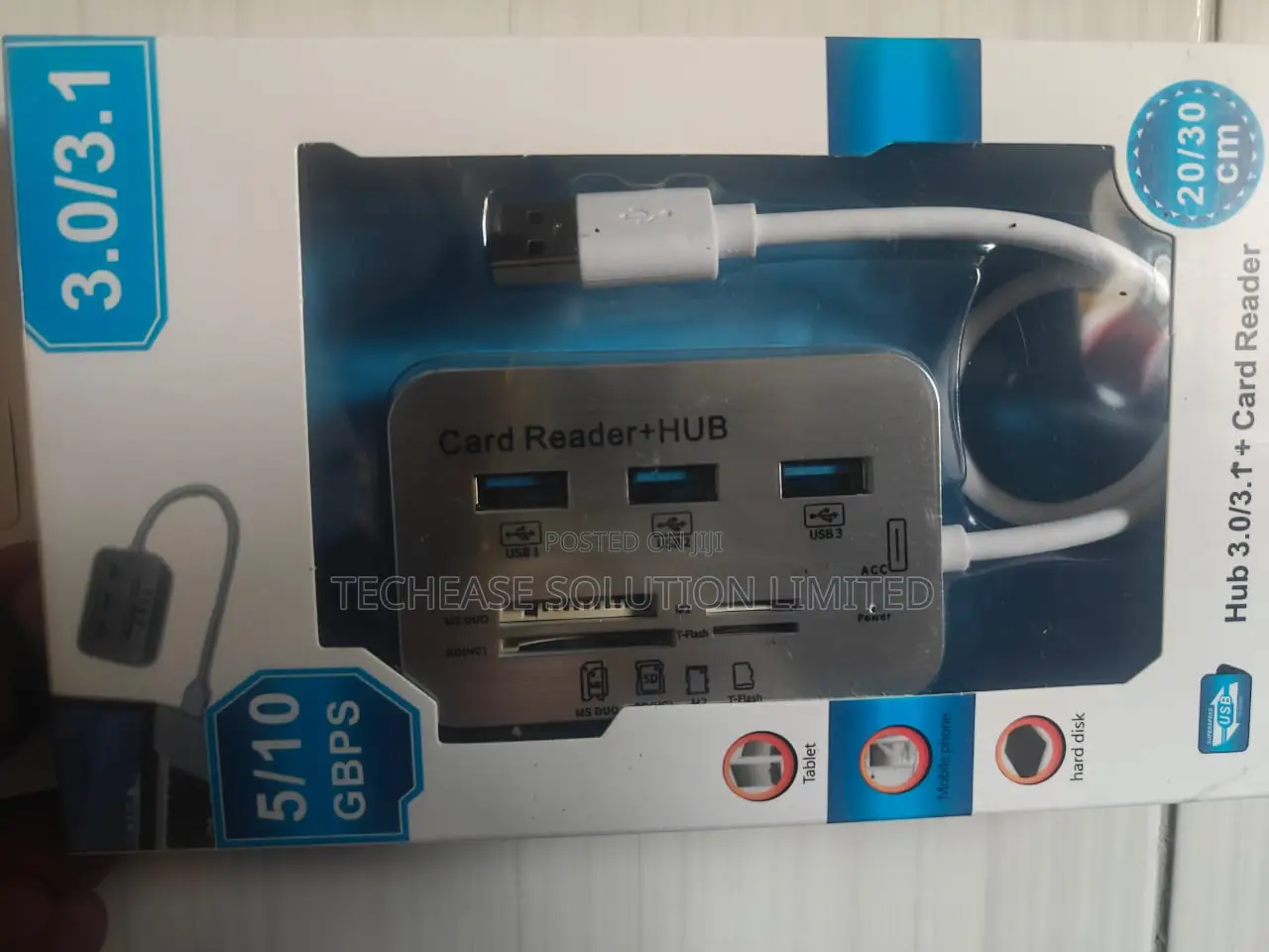 7-in-1 Usb 3.0 Card Reader Hub – Multi-Port Adapter