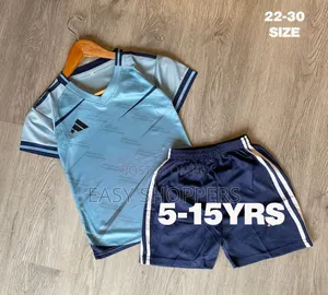 Kids' Premium Soccer Uniform Set | Light Blue Navy