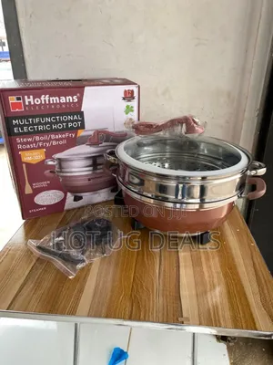 Hoffmans Hm-3031 8-Liter Multifunctional Electric Hot Pot With Steamer