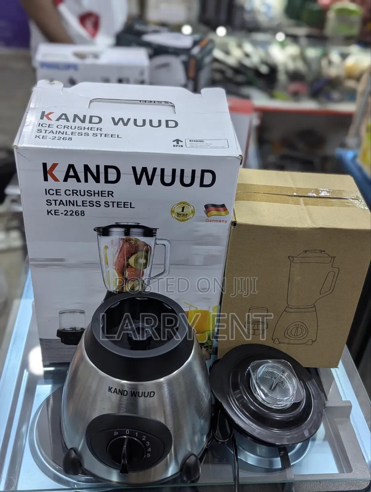 Title: Kand Wuud Stainless Steel Ice Crusher Blender Heavy Duty