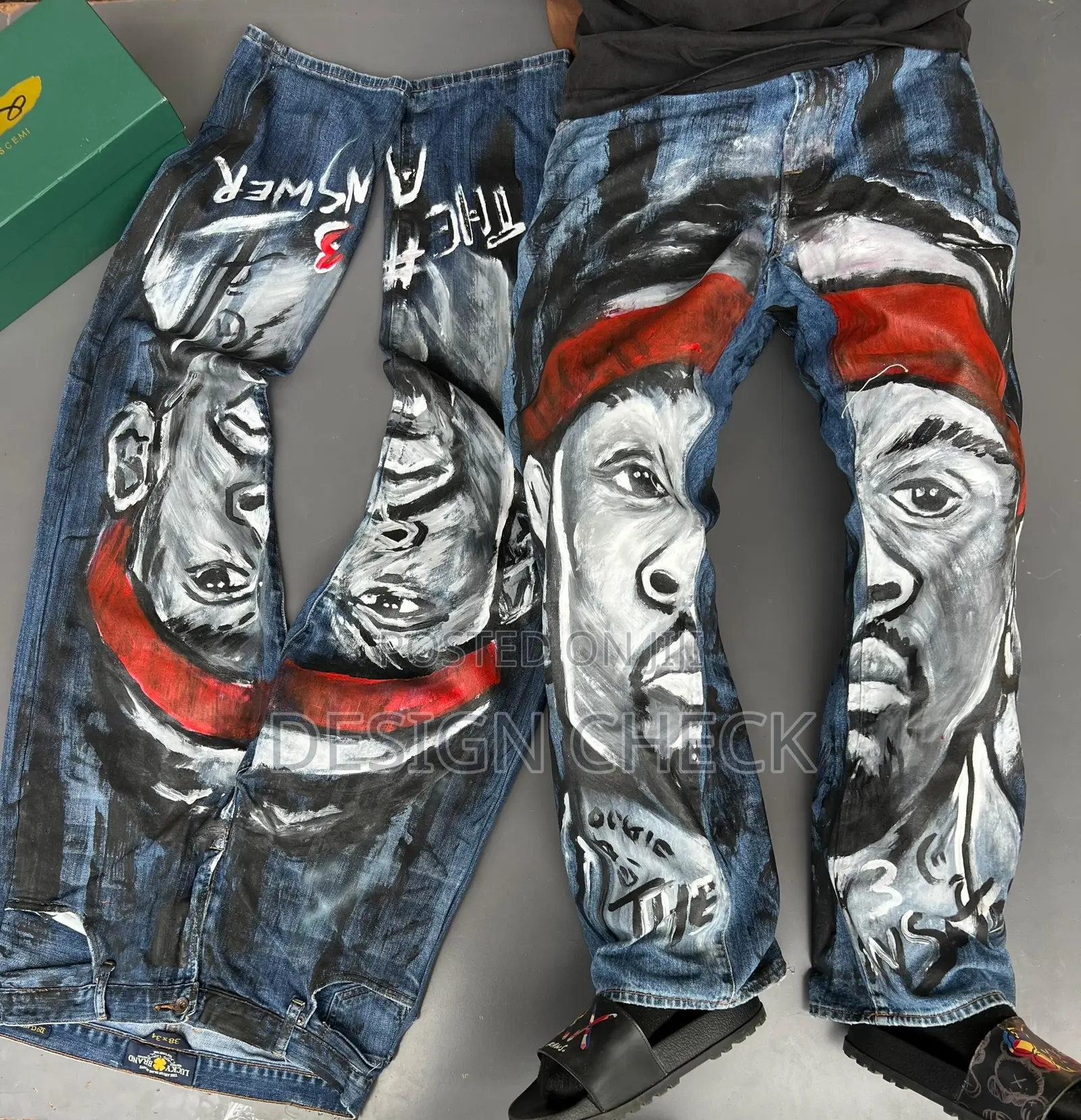 Customized Art Work Pants in Denim