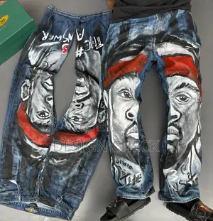 Customized Art Work Pants in Denim